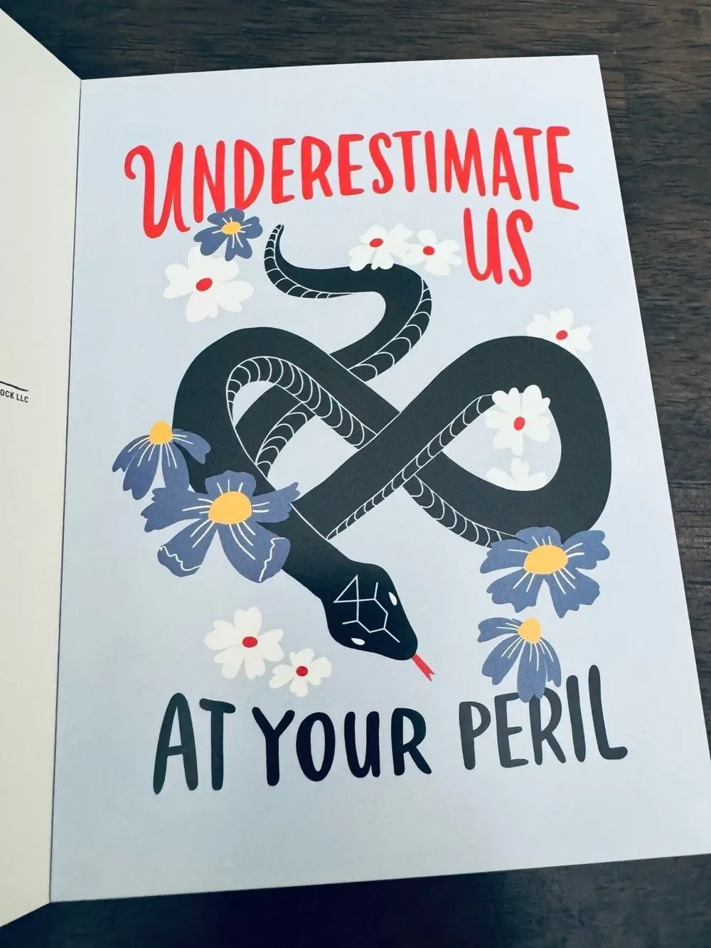 Feminist Snake Postcard Art
